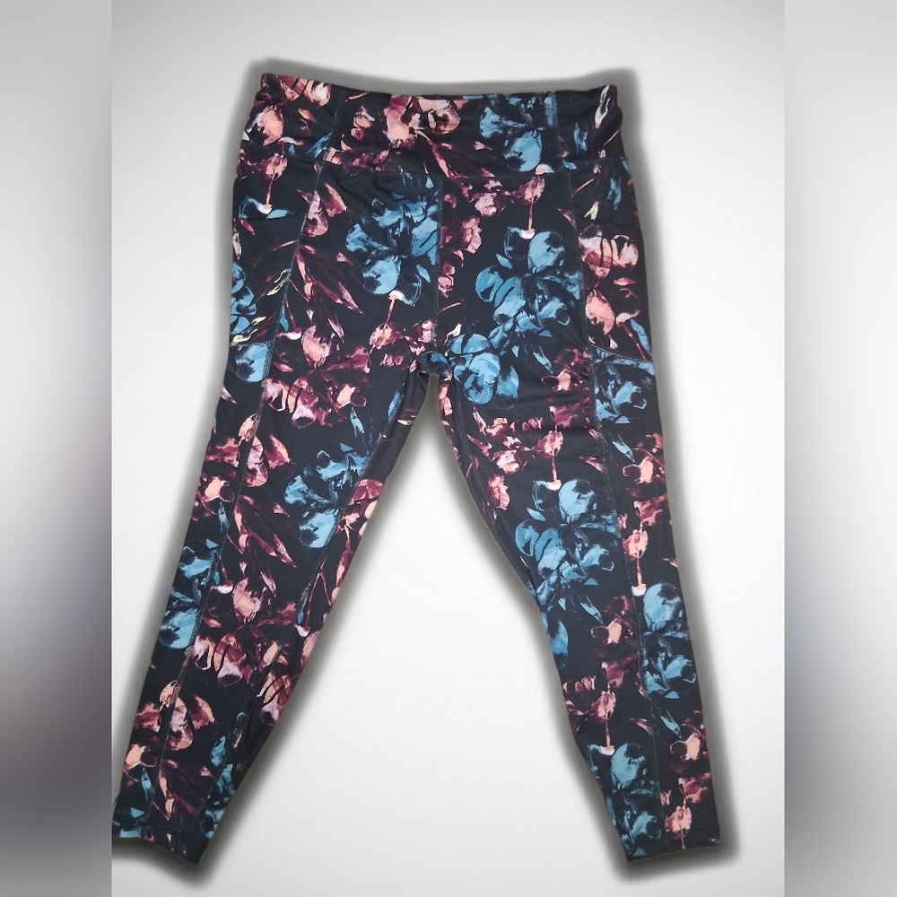 Pro Player Kids Leggings - Pink and Blue Floral